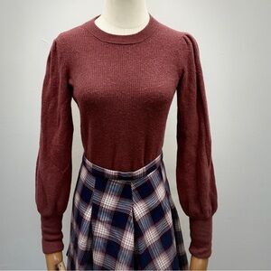Madewell Women's Rich Red Crew Neck Sweater Size S